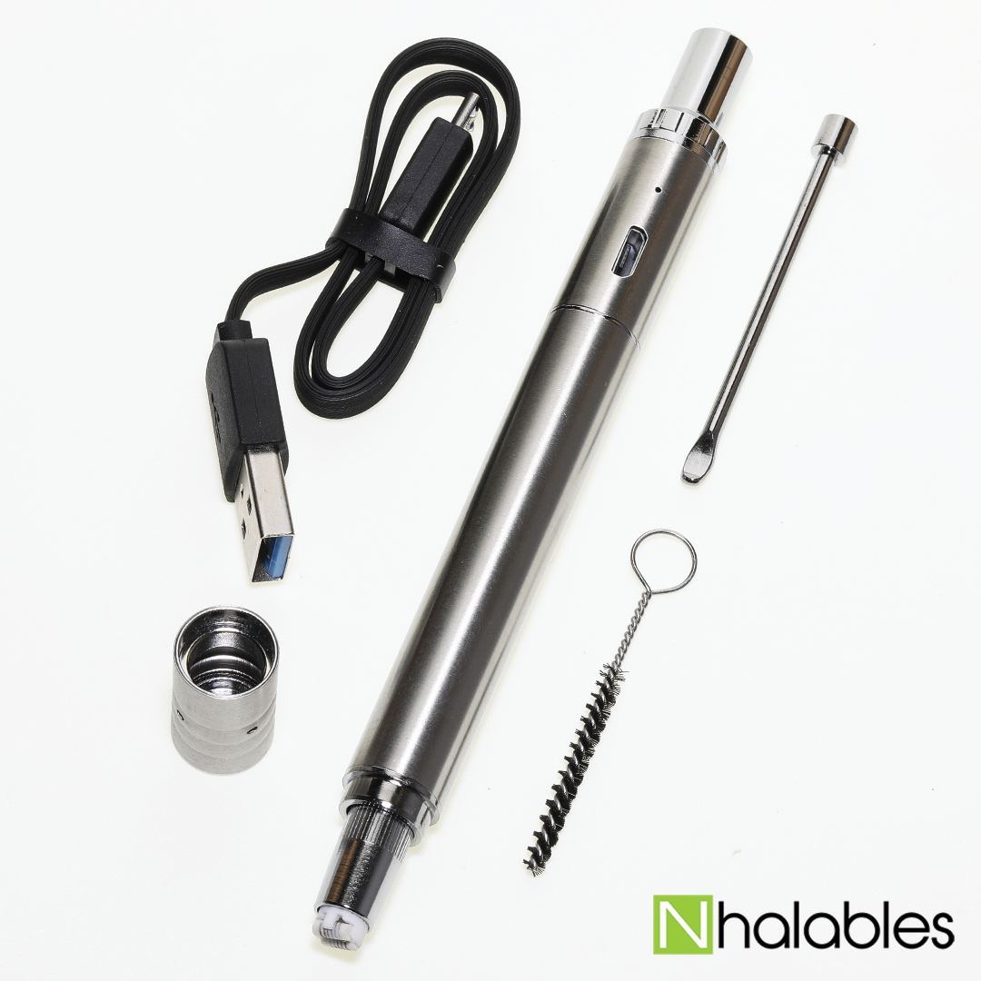 Nhalables Social Post for a Stainless Steel Silver Electronic Nector Collector Vapor Straw Terp Pen by Boundless Technology